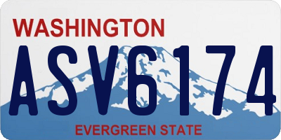 WA license plate ASV6174