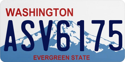 WA license plate ASV6175