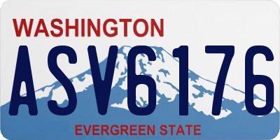 WA license plate ASV6176