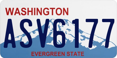 WA license plate ASV6177