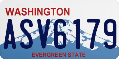 WA license plate ASV6179