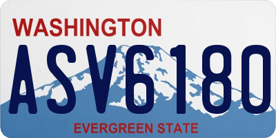 WA license plate ASV6180