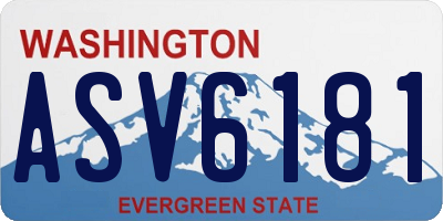 WA license plate ASV6181
