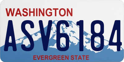 WA license plate ASV6184