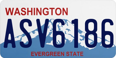 WA license plate ASV6186