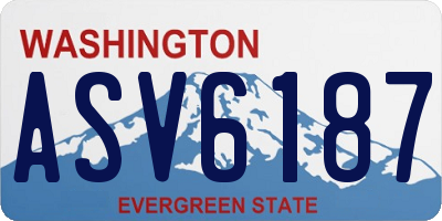 WA license plate ASV6187