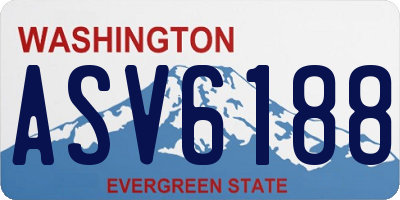 WA license plate ASV6188
