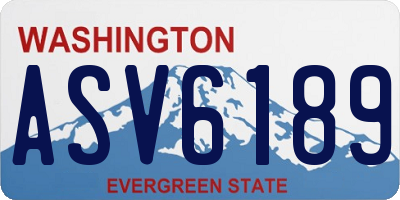 WA license plate ASV6189