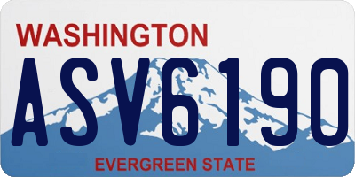 WA license plate ASV6190