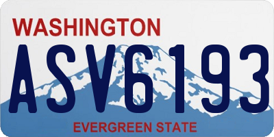 WA license plate ASV6193