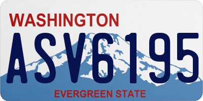 WA license plate ASV6195