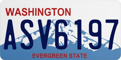 WA license plate ASV6197