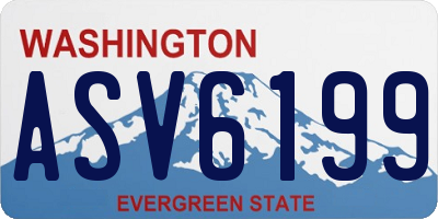 WA license plate ASV6199