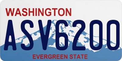 WA license plate ASV6200