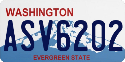 WA license plate ASV6202
