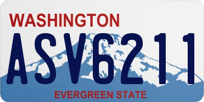 WA license plate ASV6211