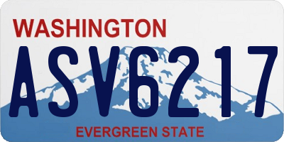 WA license plate ASV6217