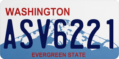 WA license plate ASV6221