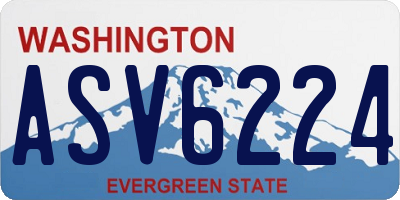 WA license plate ASV6224