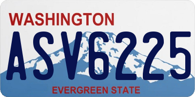 WA license plate ASV6225
