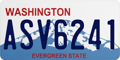 WA license plate ASV6241