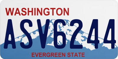 WA license plate ASV6244