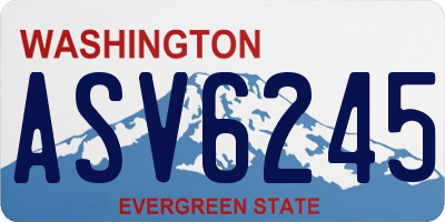 WA license plate ASV6245