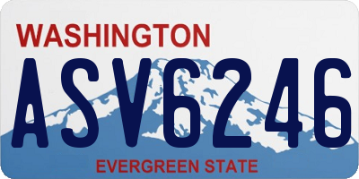 WA license plate ASV6246