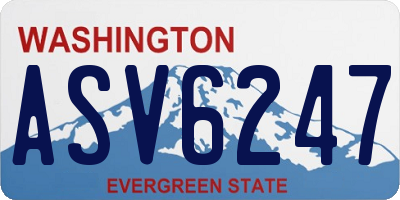 WA license plate ASV6247