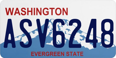 WA license plate ASV6248