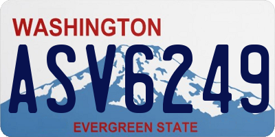 WA license plate ASV6249