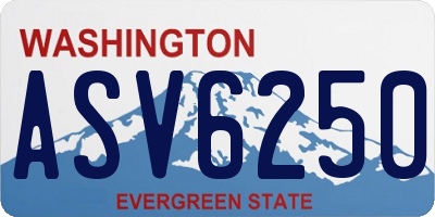 WA license plate ASV6250
