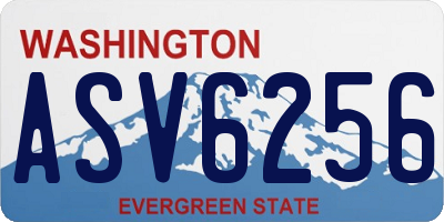 WA license plate ASV6256