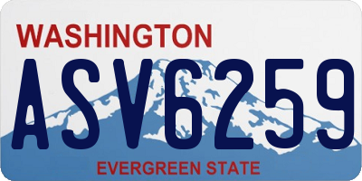 WA license plate ASV6259