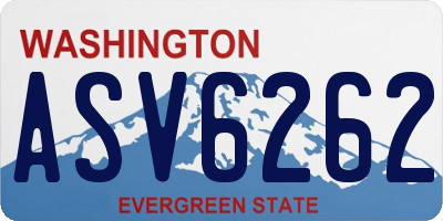 WA license plate ASV6262