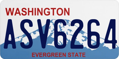 WA license plate ASV6264