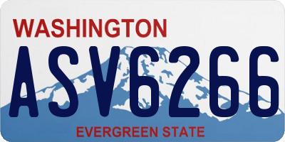 WA license plate ASV6266