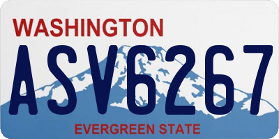 WA license plate ASV6267