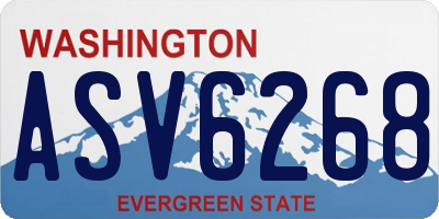 WA license plate ASV6268