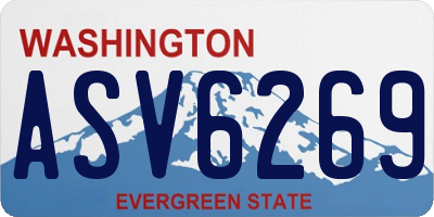 WA license plate ASV6269