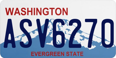 WA license plate ASV6270