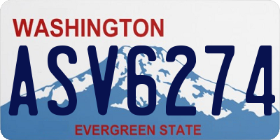 WA license plate ASV6274