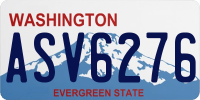 WA license plate ASV6276