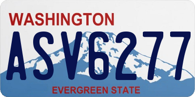 WA license plate ASV6277