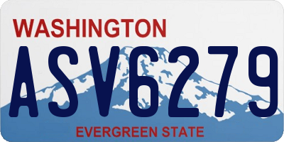 WA license plate ASV6279