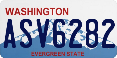 WA license plate ASV6282