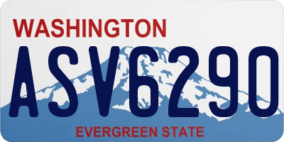 WA license plate ASV6290