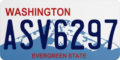 WA license plate ASV6297