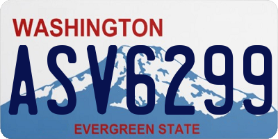 WA license plate ASV6299