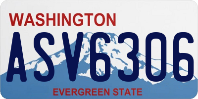 WA license plate ASV6306